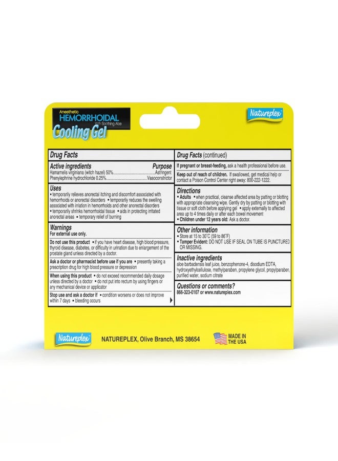 Natureplex Hemorrhoidal Cooling Gel with Witch Hazel, Aloe, and Phenylephrine for Maximum Relief, 0.9 oz (Pack of 4) - Made in USA - Image 2